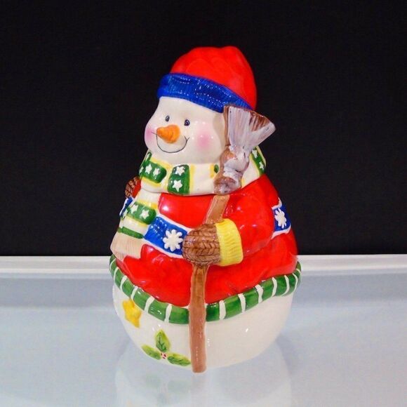 Christmas Snowman Large Cookie Jar - Picture 3 of 8